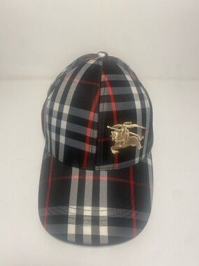 Burberry London Baseball Cap Check Gold Prorsum Knight Unisex O/S NWT